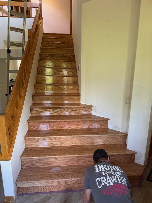 Hardwood Stair Install and Finish